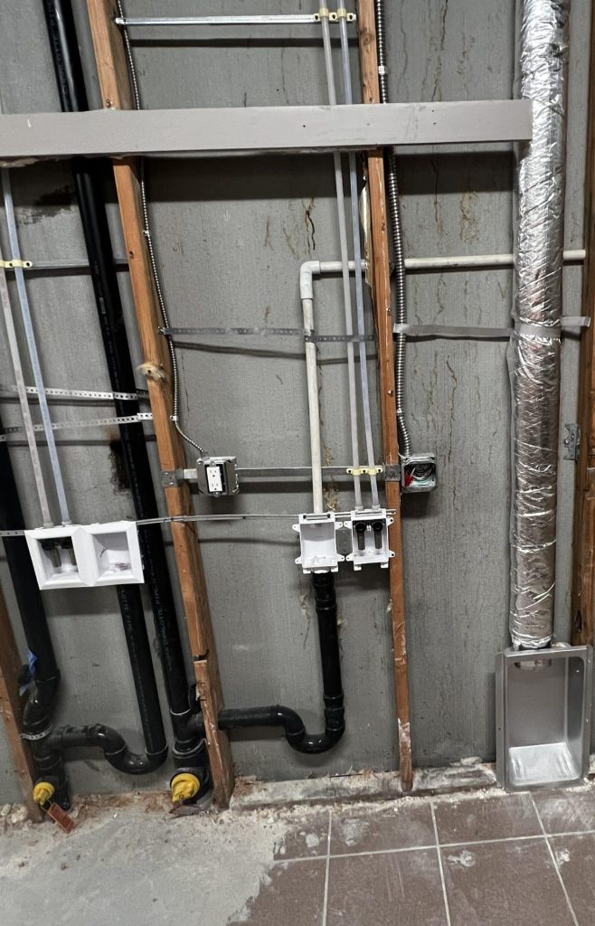 electrical rough in clinic construction