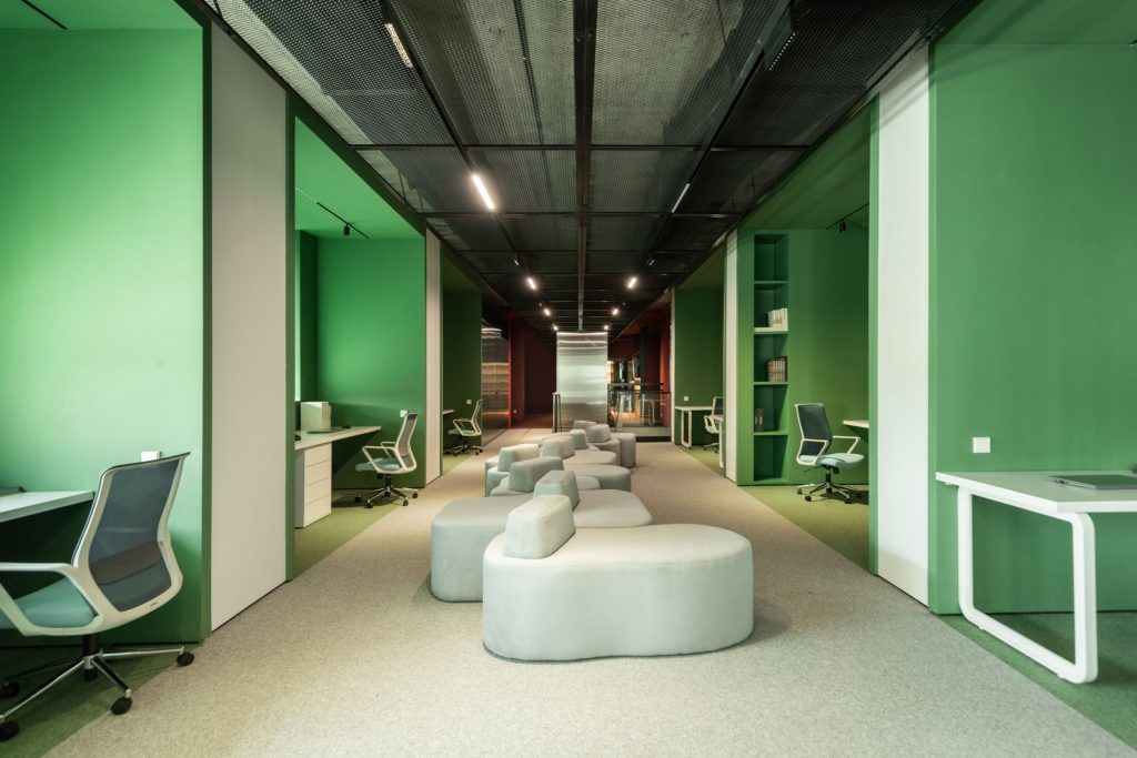 Commercial interior painting for modern office space in Seattle