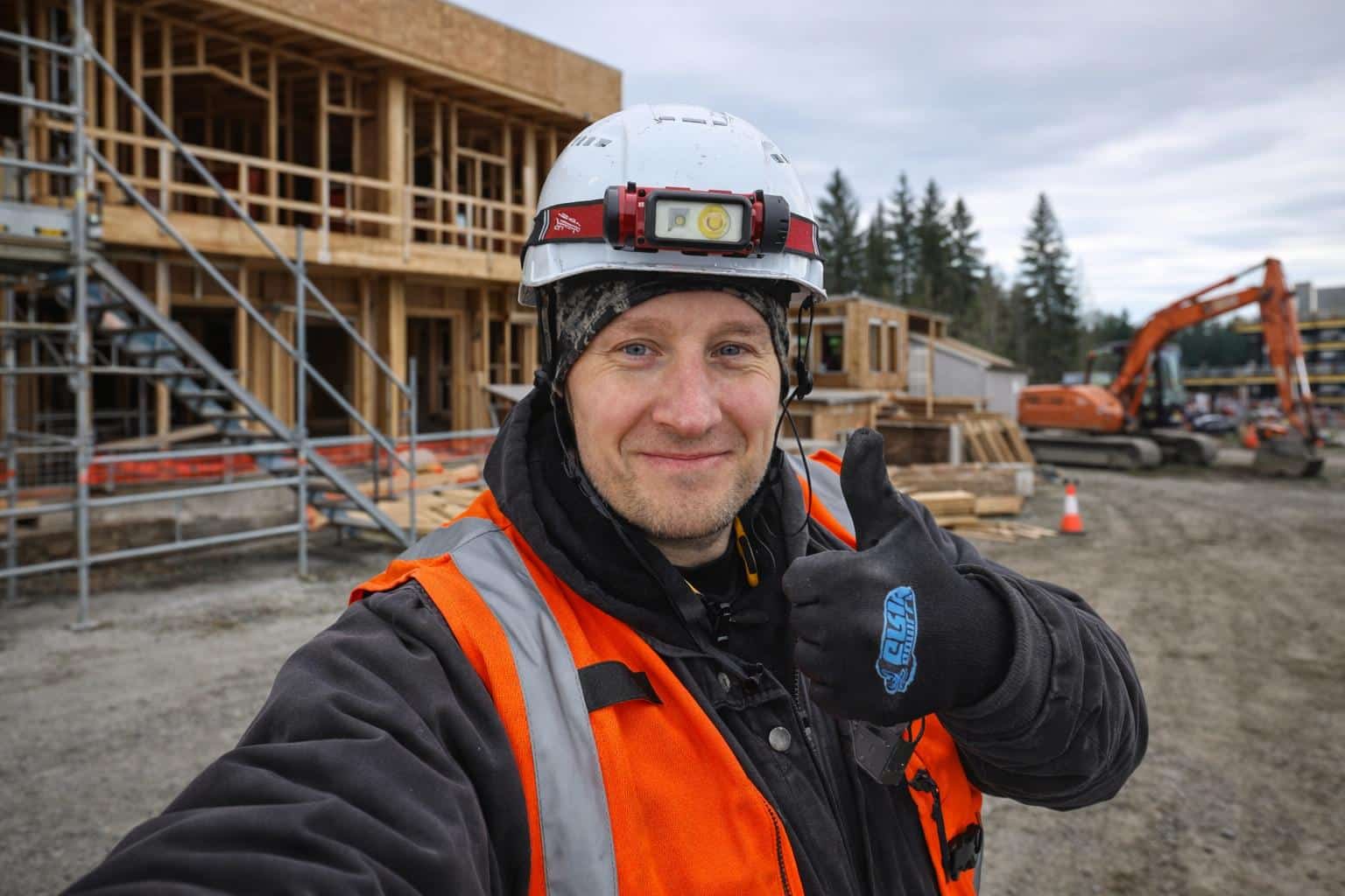 Yauhen Soladau owner of YSG Construct at active construction site in Bellevue WA