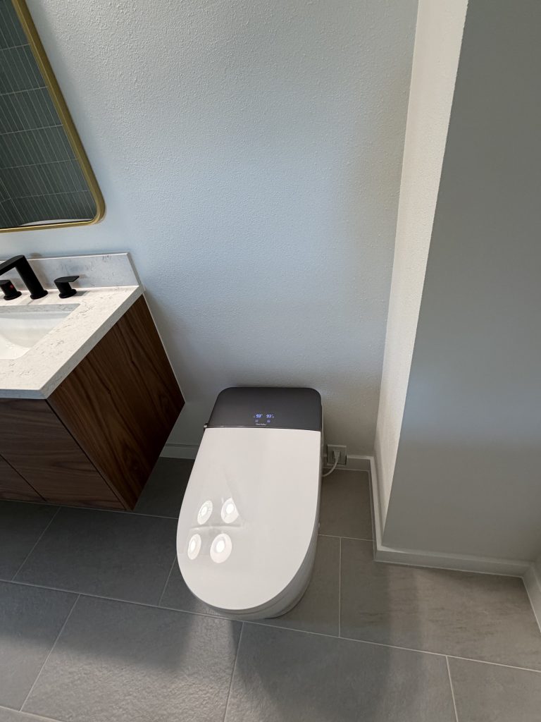 Heated bidet toilet seat on its own dedicated 20-amp circuit