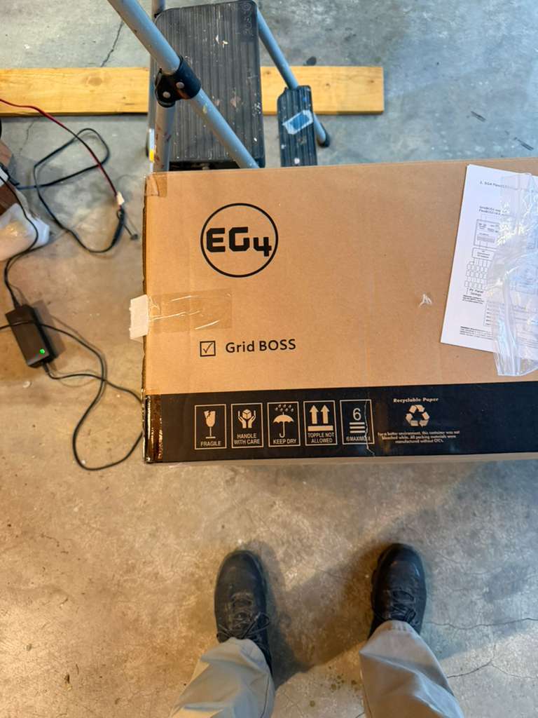 EG4 GridBoss equipment delivered for a battery backup installation in Redmond, WA