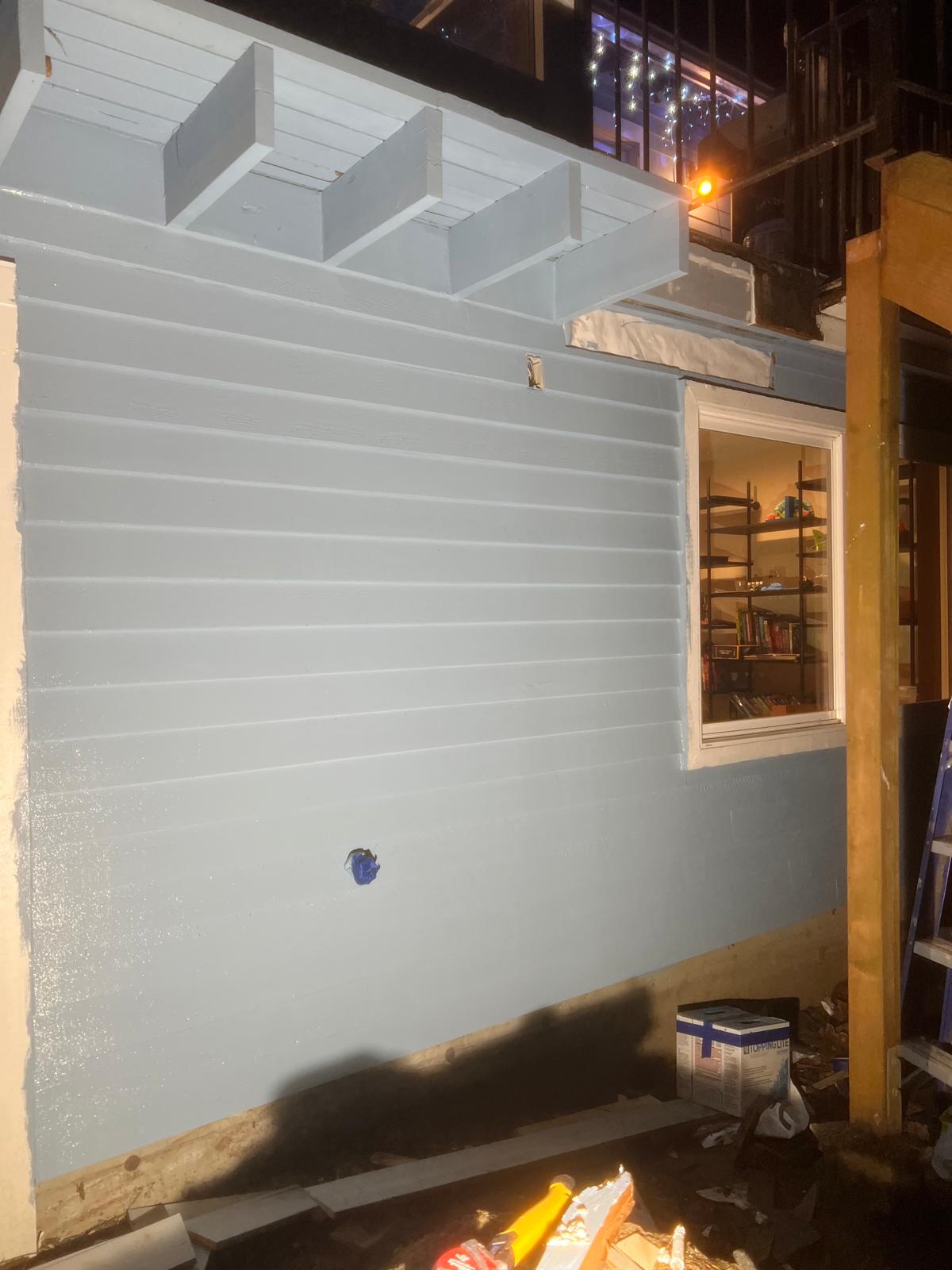 New siding installed after structural wall rebuild in Redmond WA by YSG Construct